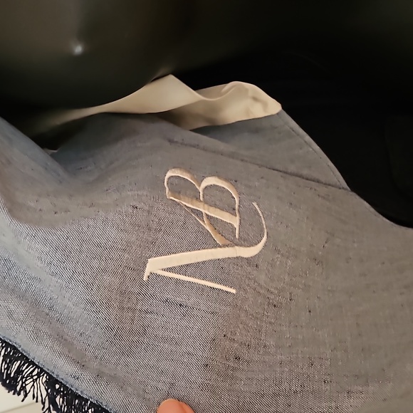 VINTAGE MALENE BIRGER FRINGED LINEN BLEND  BLAZER - Picture 8 of 16